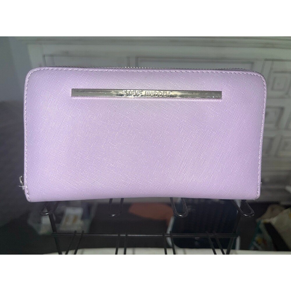 Steve Madden BZIPPY Lilac Lavender Zip Around Wallet #312